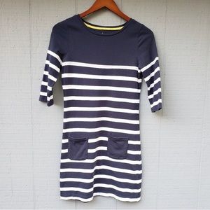 Boden Navy Stripe Pocket Front Breton Dress Tunic